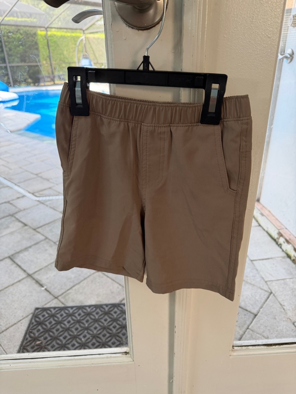 Kids Elastic-Waist Hybrid Shorts - Tan